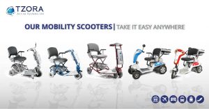 The full range of mobility scooters from Tzora